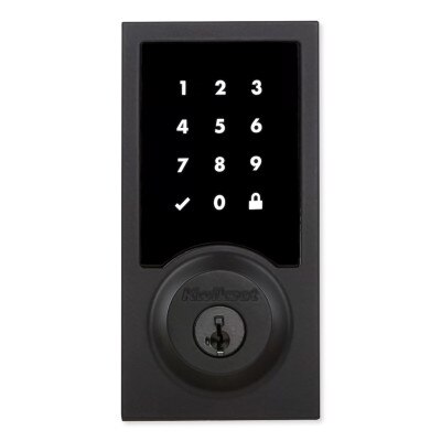 Kwikset SmartCode 916 Zigbee Contemporary Touchscreen Deadbolt with Home Connect, Matte Black